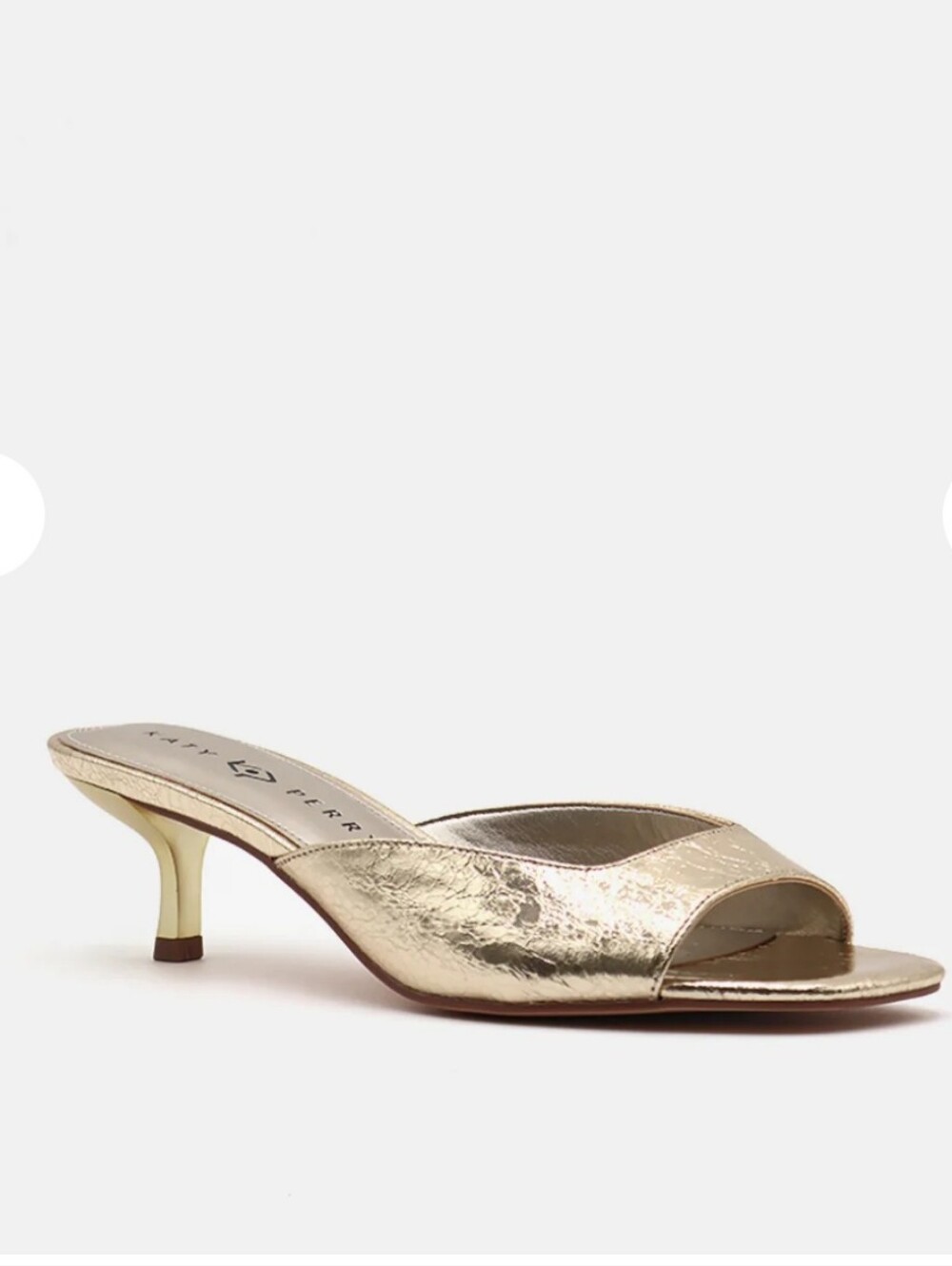 Katy Perry Collections Metallic Gold Slide Sandals